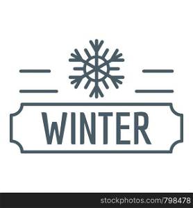 Winter logo. Simple illustration of winter vector logo for web. Winter logo, simple gray style