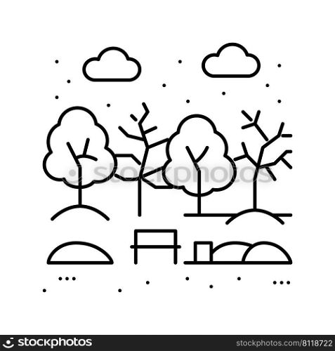 winter park line icon vector. winter park sign. isolated contour symbol black illustration. winter park line icon vector illustration