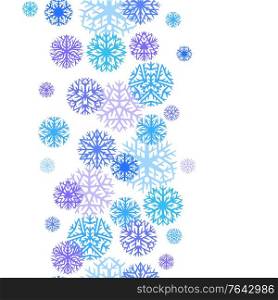 Winter pattern with snowflakes. Christmas or New Year background.. Winter pattern with snowflakes.