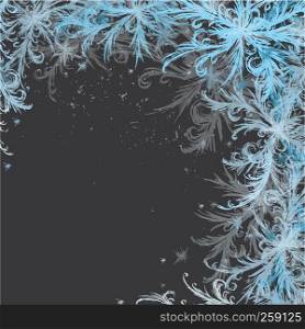 Winter patterns banner or frame,Hand drawn,vector illustration