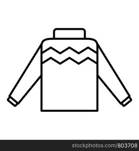 Winter pullover icon. Outline winter pullover vector icon for web design isolated on white background. Winter pullover icon, outline style