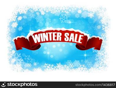 Winter sale abstract background banner .vector