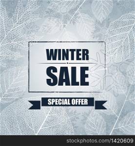 Winter sale banner background.vector