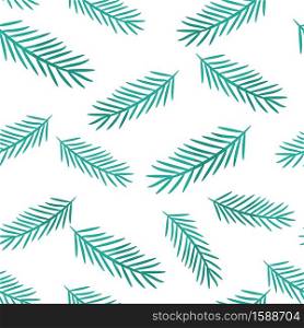 Winter seamless pattern with pine tree baranhes on a white background. Winter seamless pattern with pine tree baranhes on a white background.