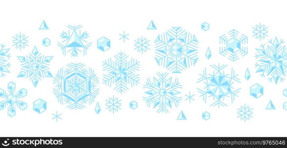 Winter seamless pattern with snowflakes. Merry Christmas and Happy New Year background. Seasonal design.. Winter seamless pattern with snowflakes. Merry Christmas and Happy New Year background.
