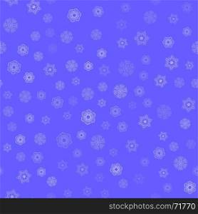 Winter Seamless Snowflake Pattern. Winter Seamless Snowflake Pattern on Blue Background
