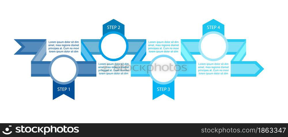 Winter season event infographic chart design template. Holiday info. Abstract vector infochart with blank copy spaces. Instructional graphics with 4 step sequence. Visual data presentation. Winter season event infographic chart design template