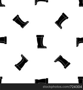 Winter shoes pattern repeat seamless in black color for any design. Vector geometric illustration. Winter shoes pattern seamless black