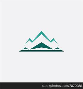 winter snow mountain icon logo vector element