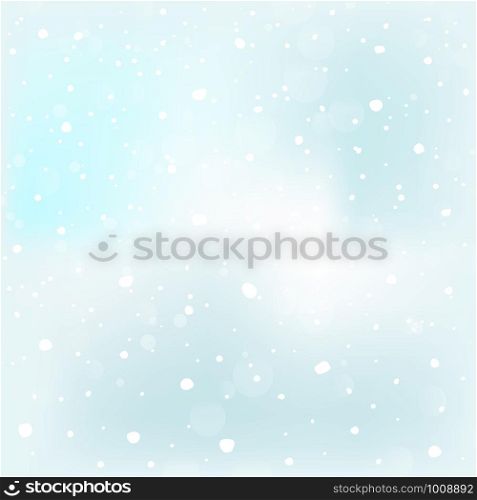 Winter, snow, on blue background,