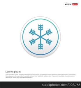 Winter snowflake icon - white circle button