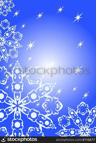 Winter snowflakes background