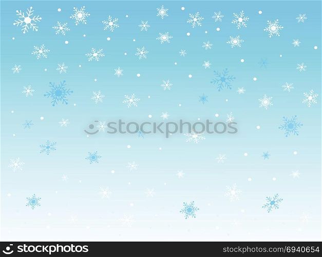 winter snowflakes blue background