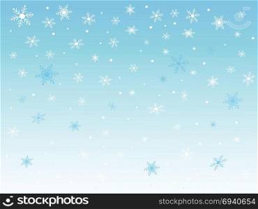 winter snowflakes blue background