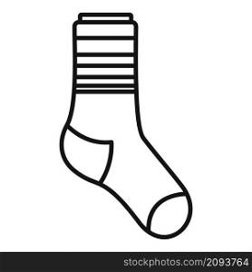 Winter sock icon outline vector. Sport wool collection. Cotton sock. Winter sock icon outline vector. Sport wool collection
