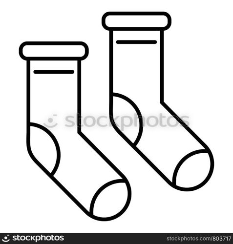 Winter sock icon. Outline winter sock vector icon for web design isolated on white background. Winter sock icon, outline style