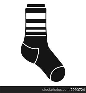 Winter sock icon simple vector. Sport wool collection. Cotton sock. Winter sock icon simple vector. Sport wool collection