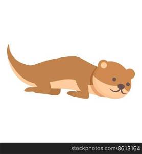 Winter species icon cartoon vector. Mink ferret. Stoat animal. Winter species icon cartoon vector. Mink ferret
