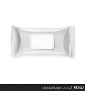 wipe wet tissue box package. white pack. surface cleaning. virus protect. 3d realistic vector illustration. wipe wet tissue box package vector