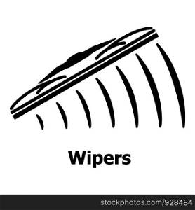 Wipers icon. Simple illustration of wipers vector icon for web. Wipers icon, simple black style