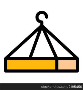 Wire bird feeder box icon. Outline wire bird feeder box vector icon color flat isolated. Wire bird feeder box icon color outline vector