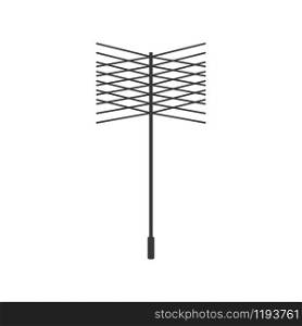 Wire cleaning brush icon as used for cleaning chimneys in vector
