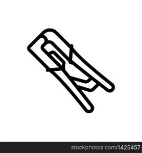 wire cutter tool icon vector. wire cutter tool sign. isolated contour symbol illustration. wire cutter tool icon vector outline illustration