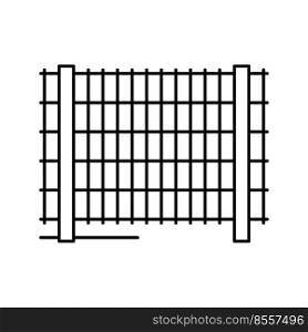 wire fence line icon vector. wire fence sign. isolated contour symbol black illustration. wire fence line icon vector illustration