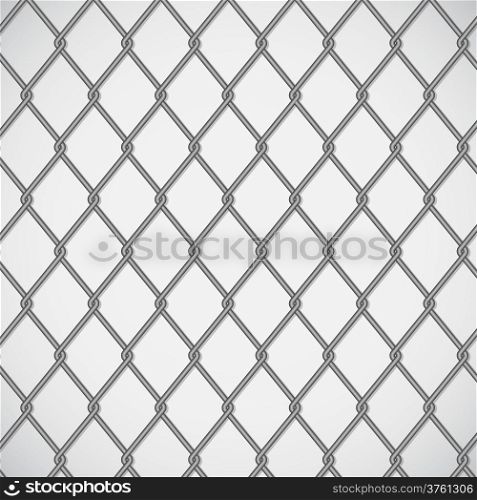 Wire fence on white background, vector illustration