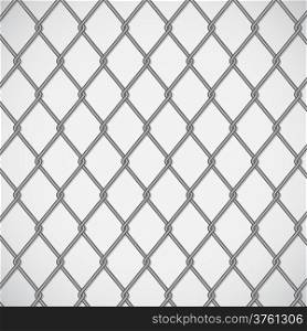 Wire fence on white background, vector illustration