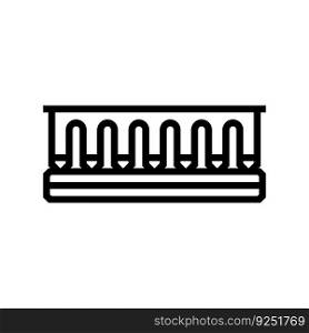 wire management hardware furniture fitting line icon vector. wire management hardware furniture fitting sign. isolated contour symbol black illustration. wire management hardware furniture fitting line icon vector illustration
