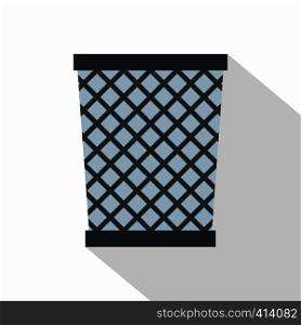 Wire metal bin icon. Flat illustration of wire metal bin vector icon for web on white background. Wire metal bin icon, flat style