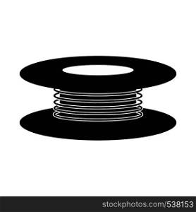 Wire spool icon in simple style on a white background. Wire spool icon, simple style