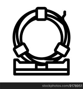 wire steel production line icon vector. wire steel production sign. isolated contour symbol black illustration. wire steel production line icon vector illustration