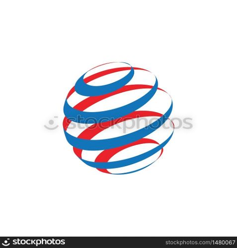 Wire World Logo Template vector illustration