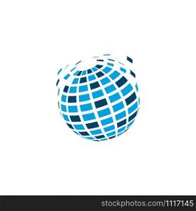 Wire world logo vector icon template
