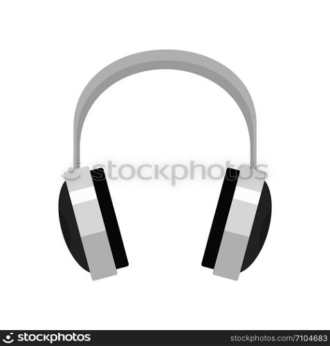 Wired headphones icon. Flat illustration of wired headphones vector icon for web design. Wired headphones icon, flat style