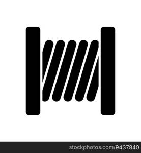 Wired power cable roll icon on trendy design