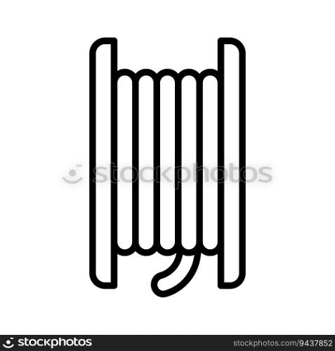 Wired power cable roll icon on trendy design