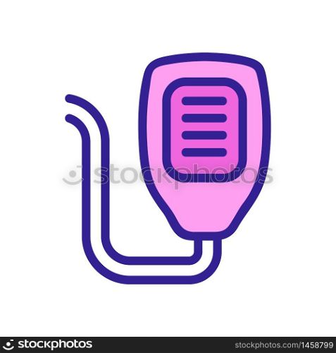 wired walkie-talkie icon vector. wired walkie-talkie sign. color symbol illustration. wired walkie-talkie icon vector outline illustration