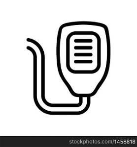 wired walkie-talkie icon vector. wired walkie-talkie sign. isolated contour symbol illustration. wired walkie-talkie icon vector outline illustration