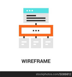 wireframe icon concept. Modern flat line vector illustration icon design concept. Icon for mobile and web graphics. Flat line symbol, logo creative concept. Simple and clean flat line pictogram