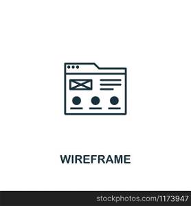 Wireframe icon. Premium style design from design ui and ux collection. Pixel perfect wireframe icon for web design, apps, software, printing usage.. Wireframe icon. Premium style design from design ui and ux icon collection. Pixel perfect Wireframe icon for web design, apps, software, print usage
