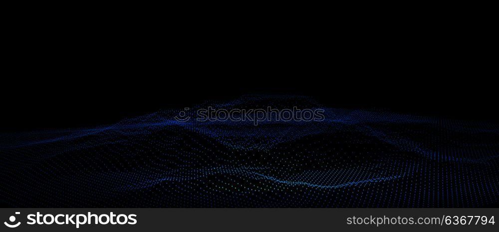 Wireframe Landscape Geometric Background. Cyberspace Grid. Digital Cyber Scenery for Presentation. Wireframe Landscape Geometric Background. Cyberspace Grid. Digital Cyber Scenery for Presentation - Illustration Vector