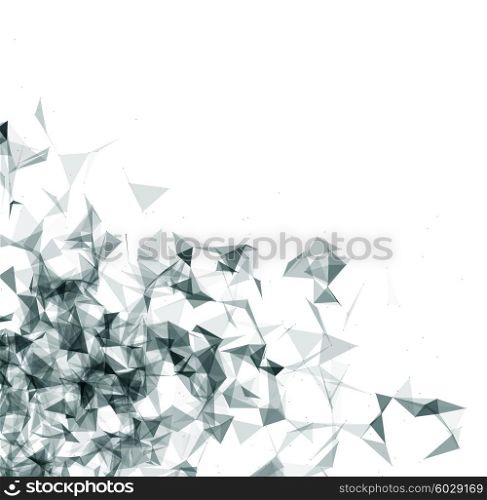 Wireframe mesh polygonal background. . Wireframe mesh polygonal background. Abstract form with triangles and dots. Low poly background. Vector Illustration EPS10.