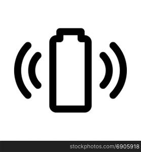 wireless battery, icon on isolated background