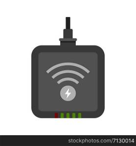 Wireless charger icon. Flat illustration of wireless charger vector icon for web design. Wireless charger icon, flat style