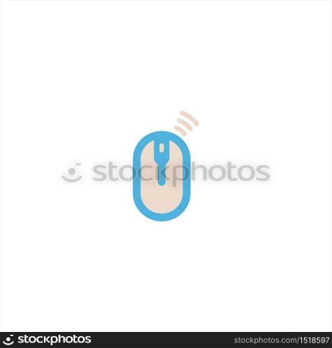 wireless computer mouse icon flat vector logo design trendy illustration signage symbol graphic simple
