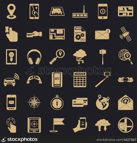 Wireless control icons set. Simple set of 36 wireless control vector icons for web for any design. Wireless control icons set, simple style