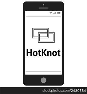 Wireless data transmission system hotknot. vector hotk not